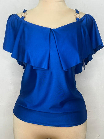 Blusa Casual con Tirantes y Olan - T50