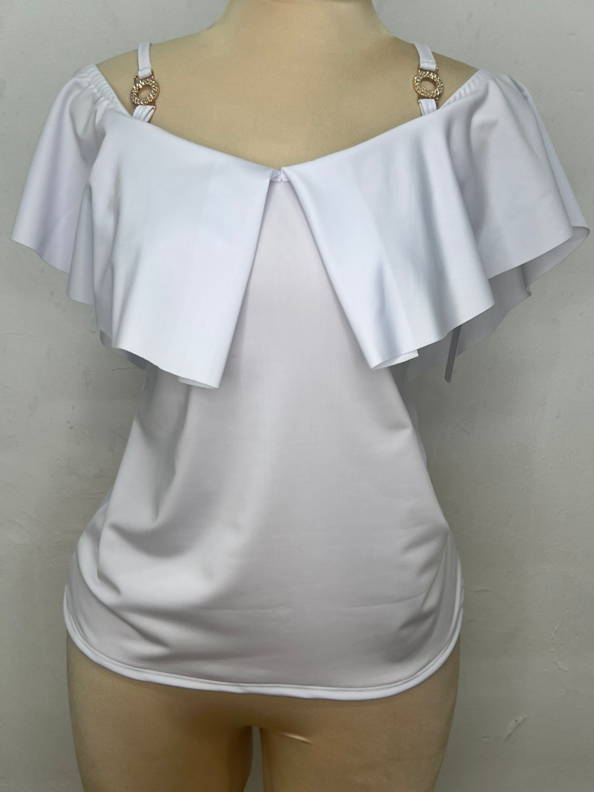 Blusa Casual con Tirantes y Olan - T50