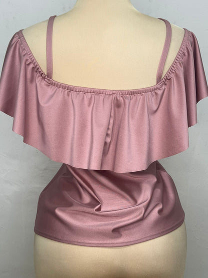 Blusa Casual con Tirantes y Olan - T50
