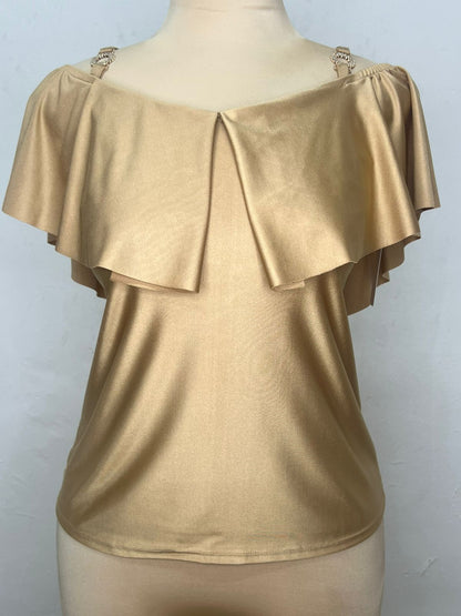 Blusa Casual con Tirantes y Olan - T50