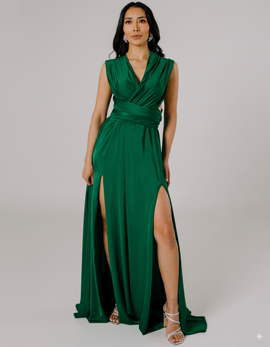 Vestido Largo Multiforma con Doble Abertura - Multiforma ADELA
